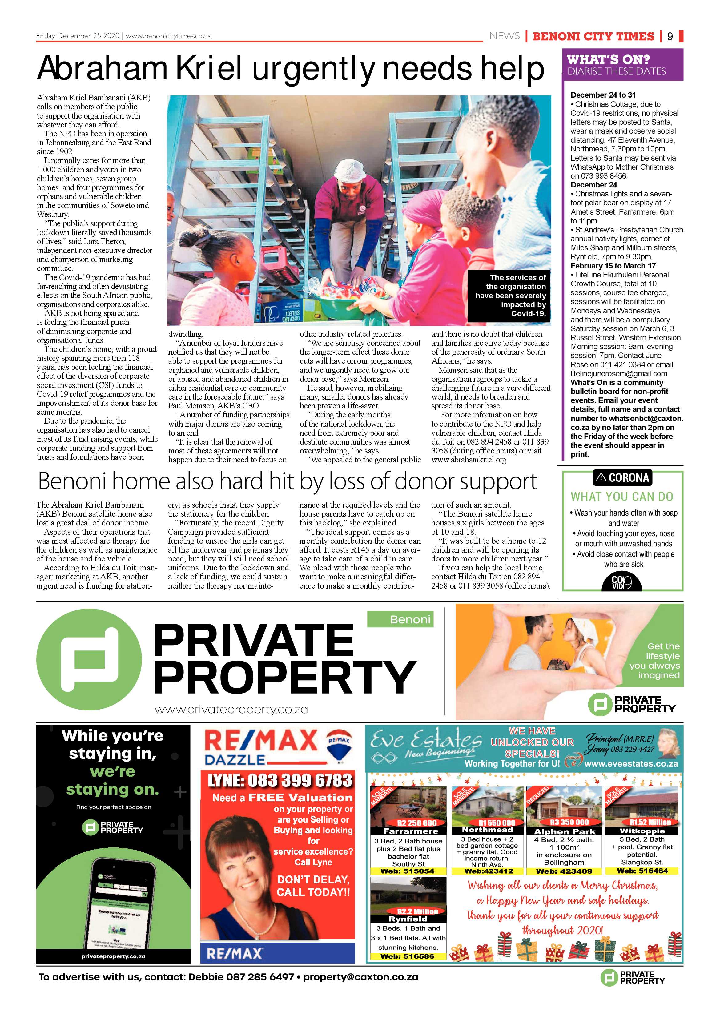 Benoni City Times 24 December 2020 page 9