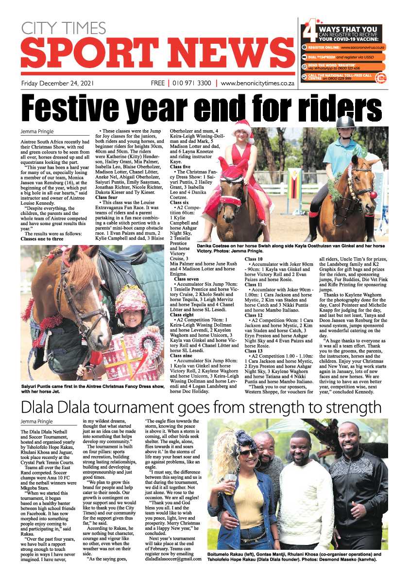 Benoni City Times 24 December 2021 page 8