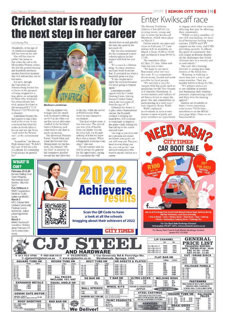 Benoni City Times 24 February 2023 page 15