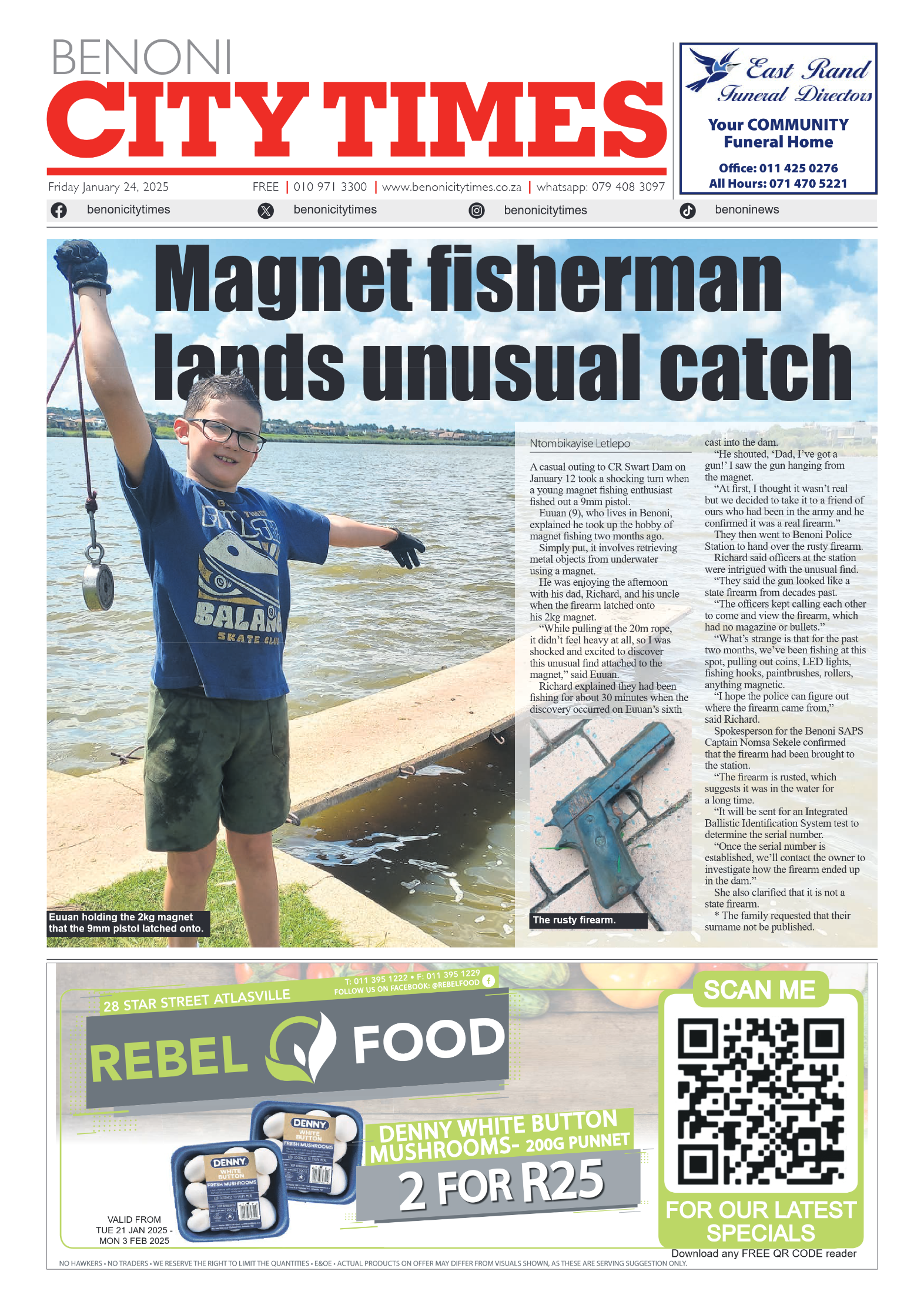 Benoni City Times 24 January 2025 page 1