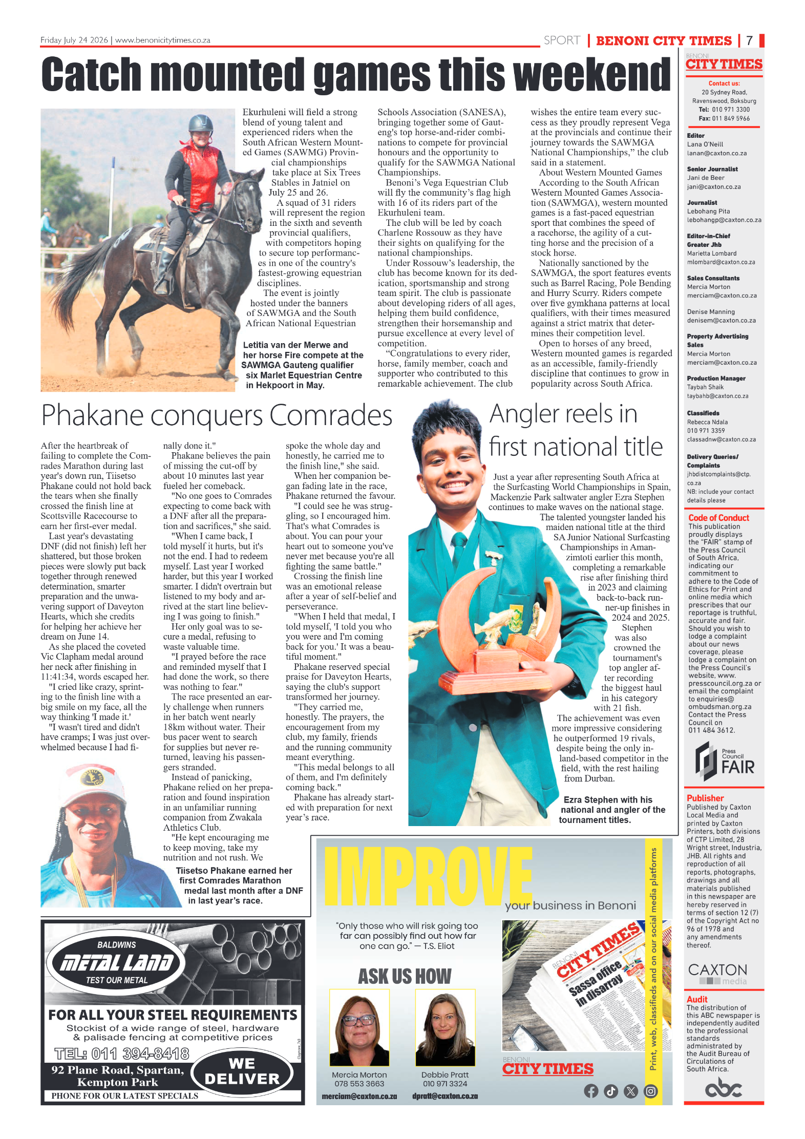Benoni City Times 24 July 2026 page 7