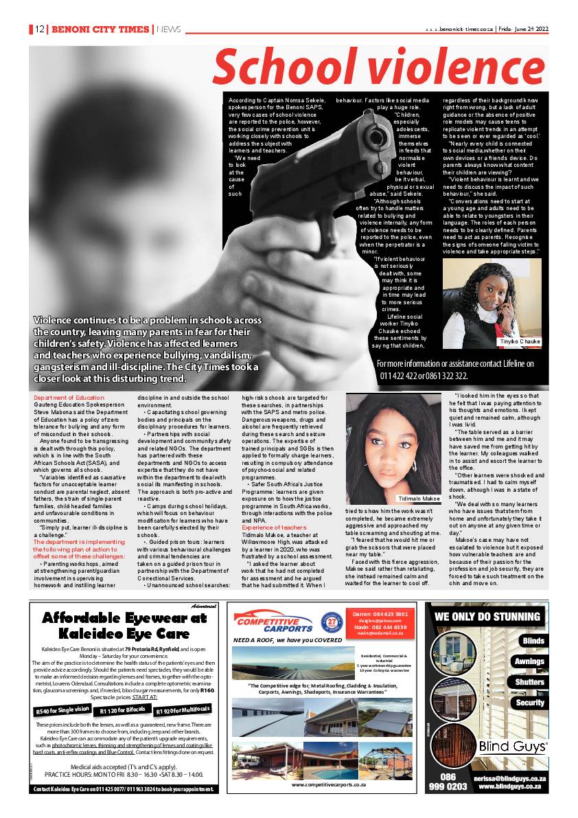 Benoni City Times 24 June 2022 page 12