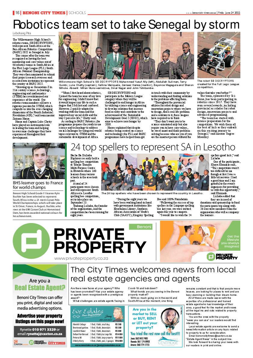 Benoni City Times 24 June 2022 page 16