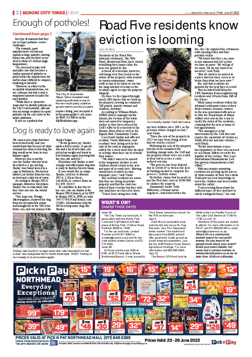 Benoni City Times 24 June 2022 page 2