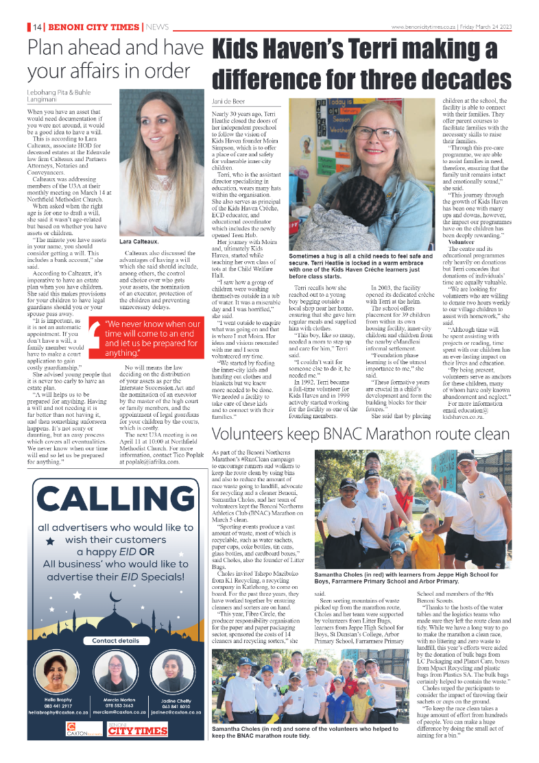 Benoni City Times 24 March 2023 page 14