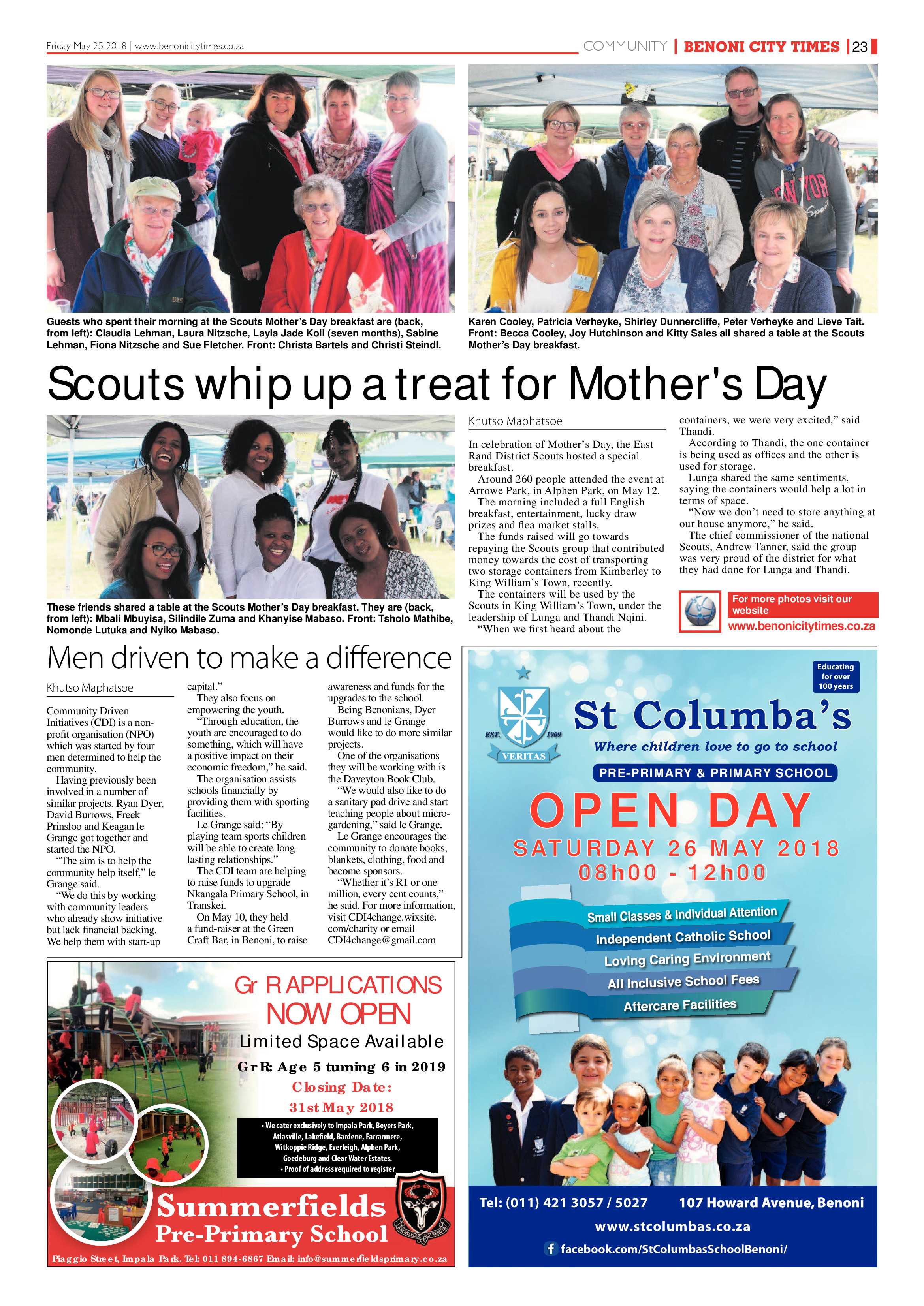 Benoni City Times 24 May 2018 page 23