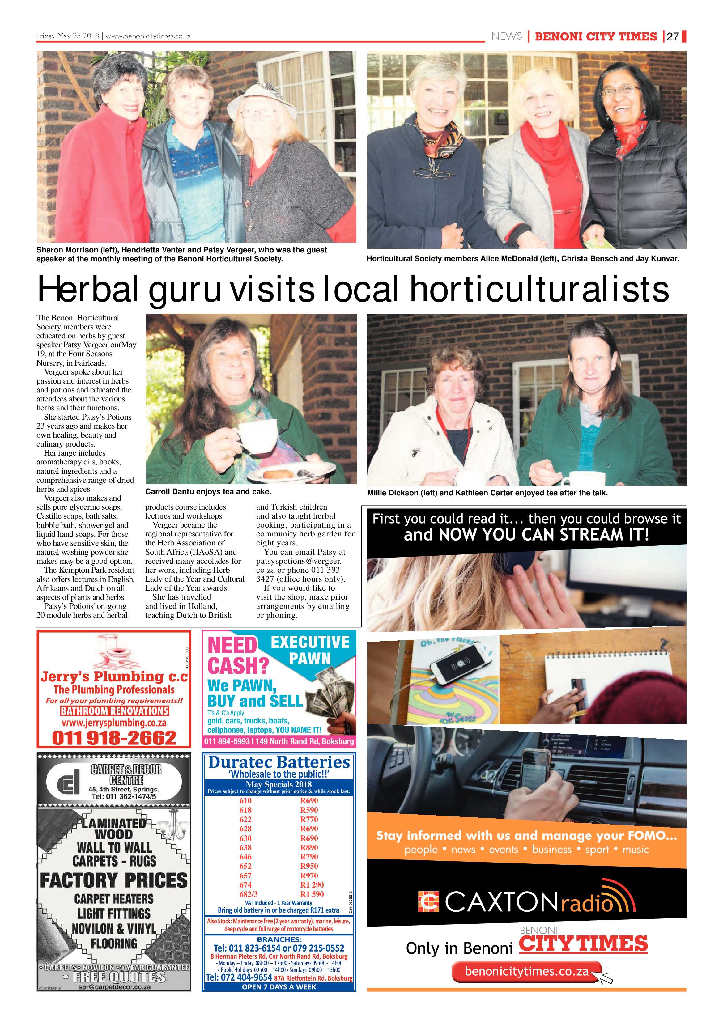 Benoni City Times 24 May 2018 page 27