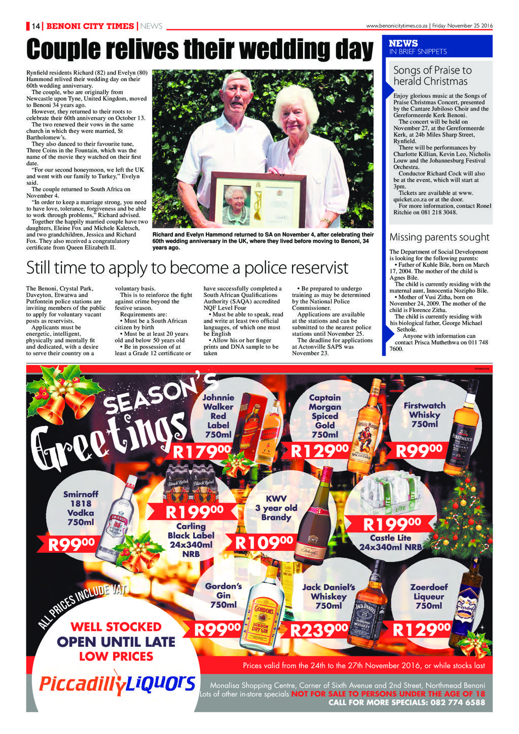 Benoni City Times 24 November 2016 page 18