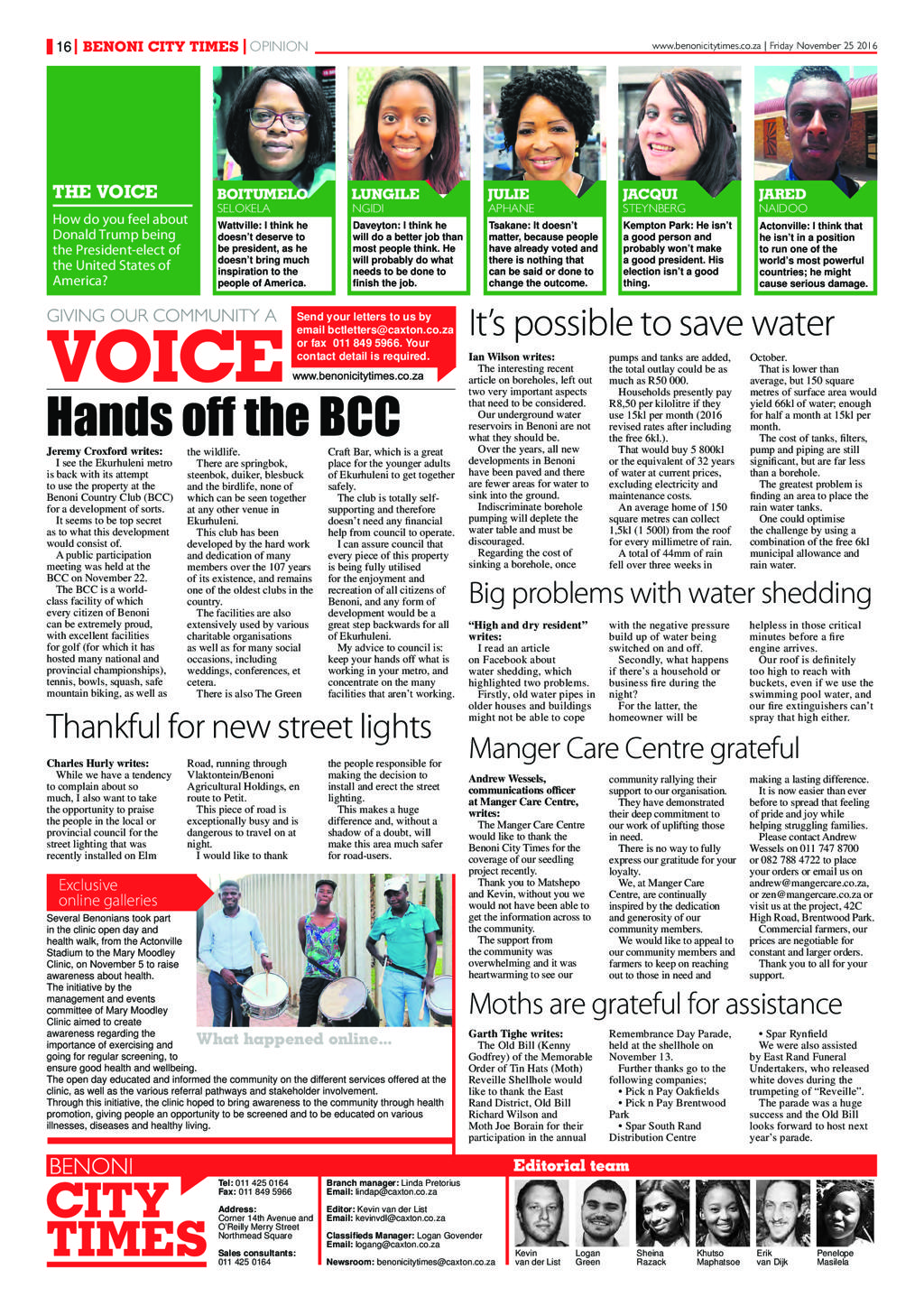 Benoni City Times 24 November 2016 page 20
