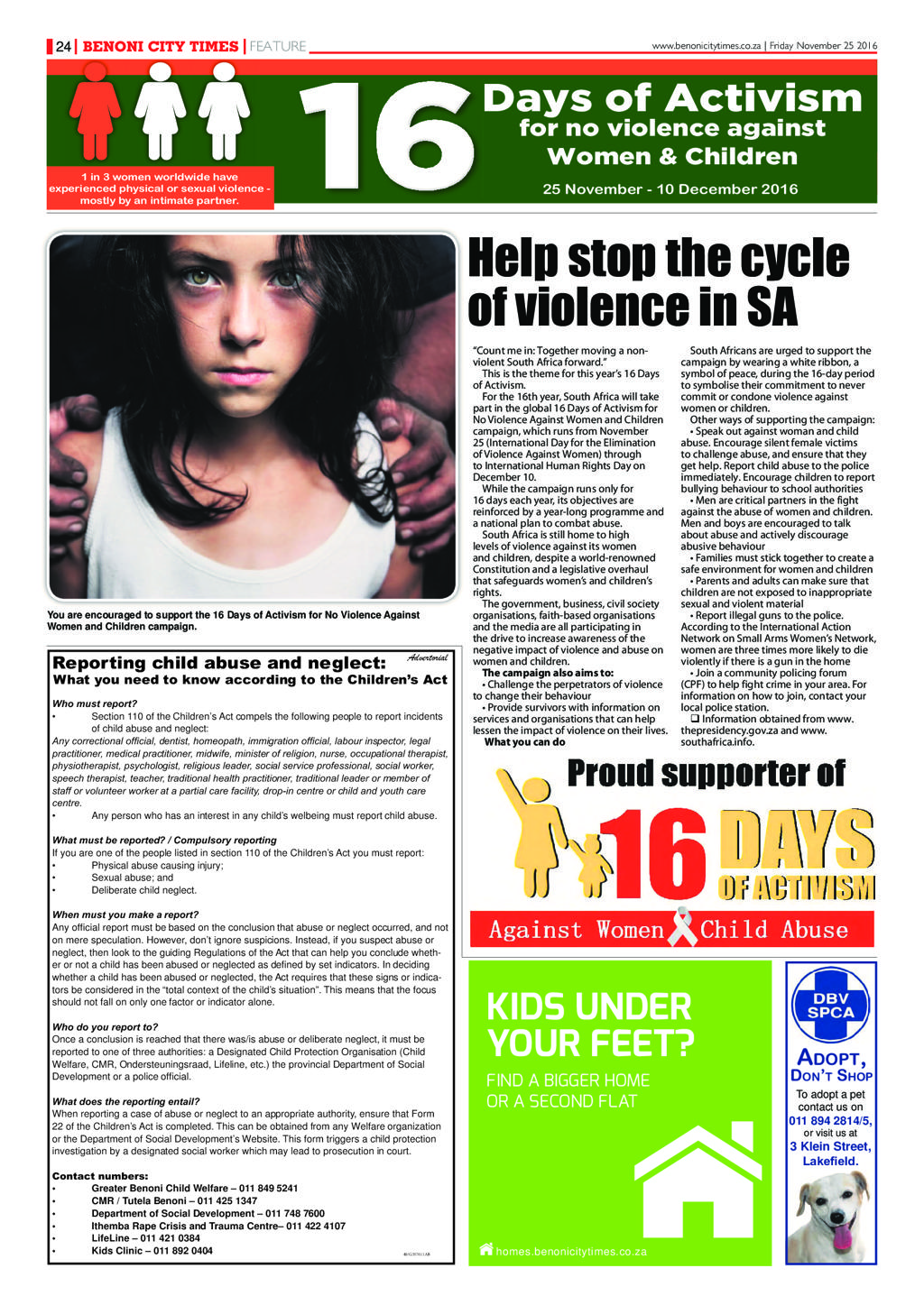 Benoni City Times 24 November 2016 page 28