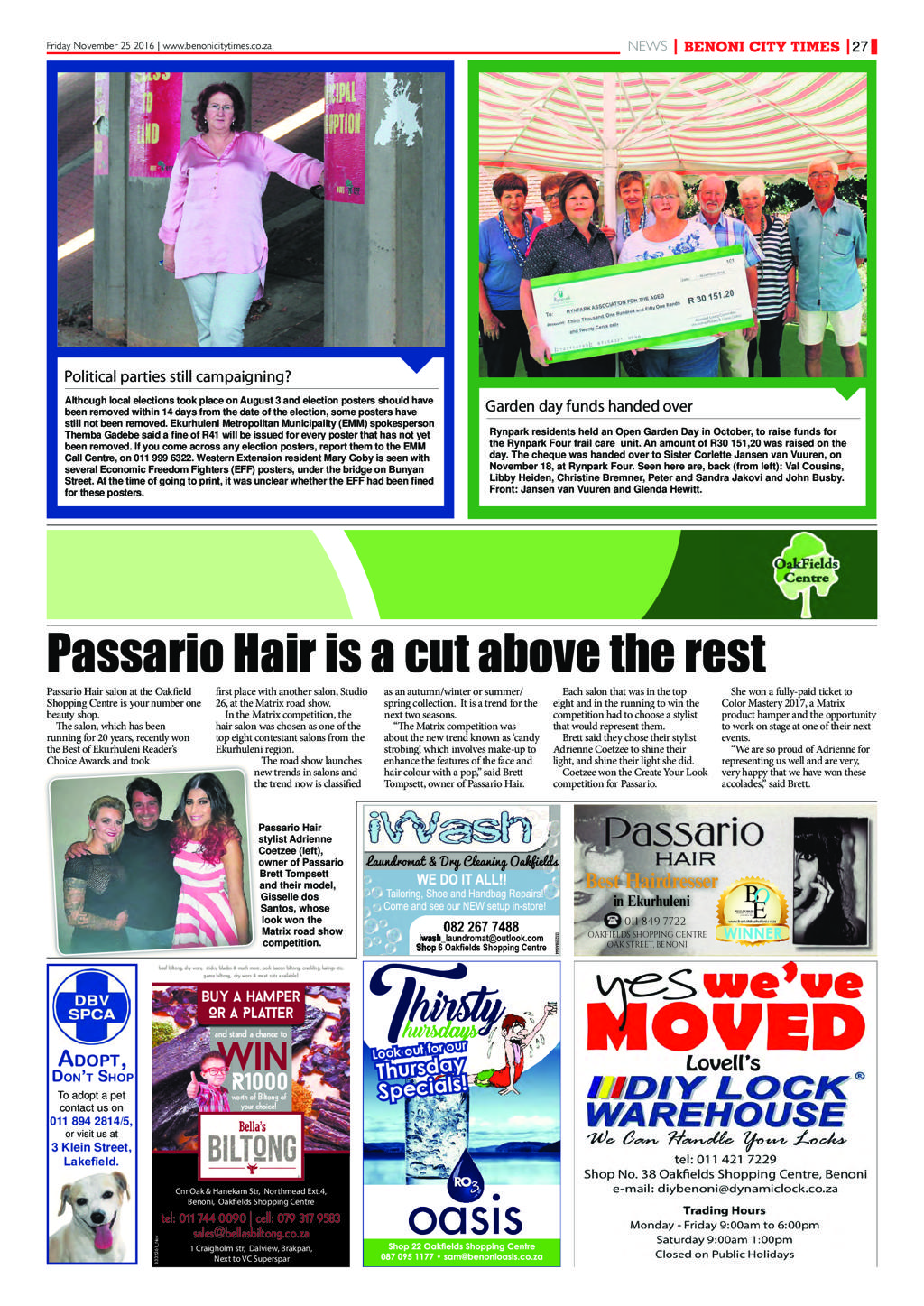 Benoni City Times 24 November 2016 page 31