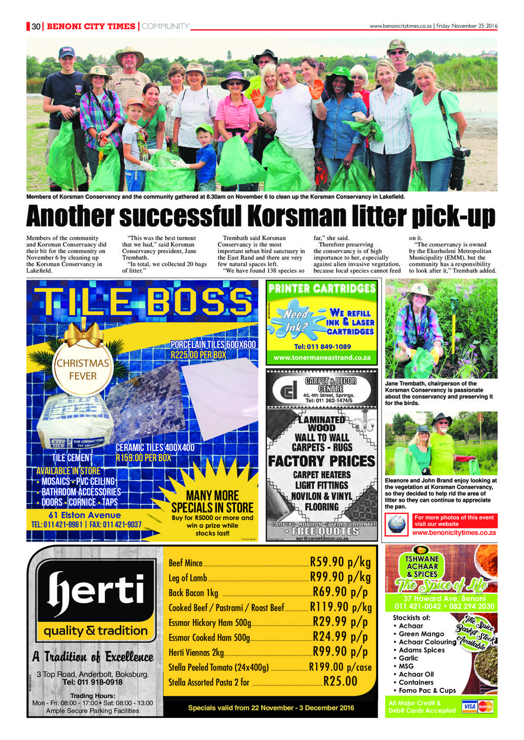 Benoni City Times 24 November 2016 page 34