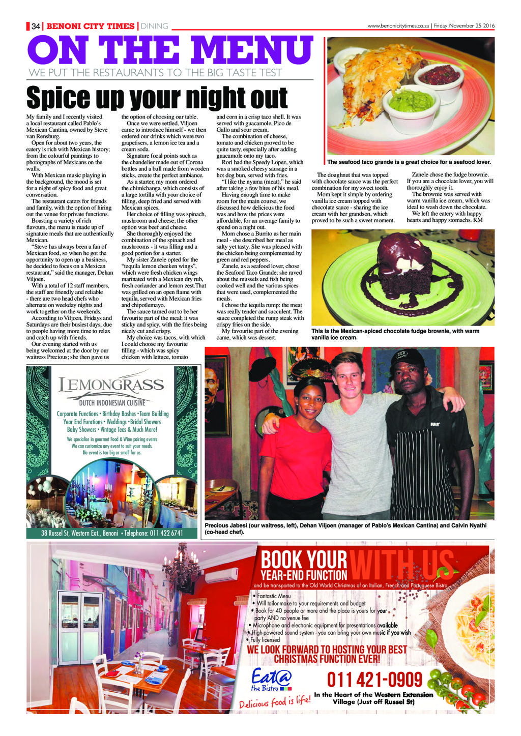Benoni City Times 24 November 2016 page 38