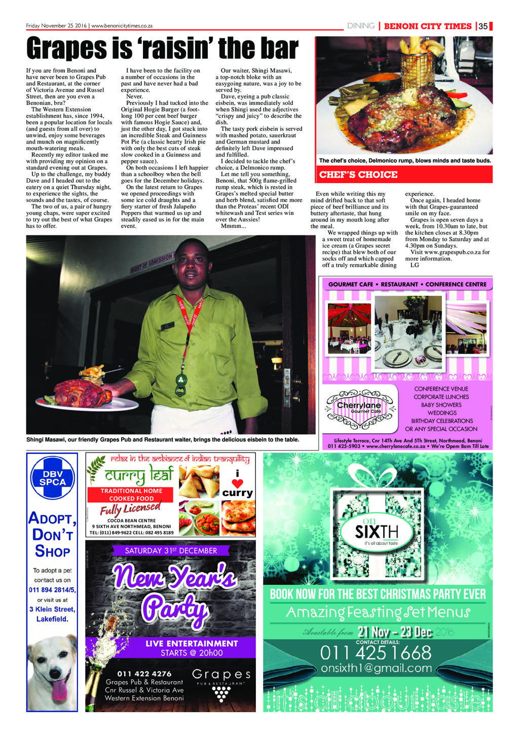 Benoni City Times 24 November 2016 page 39