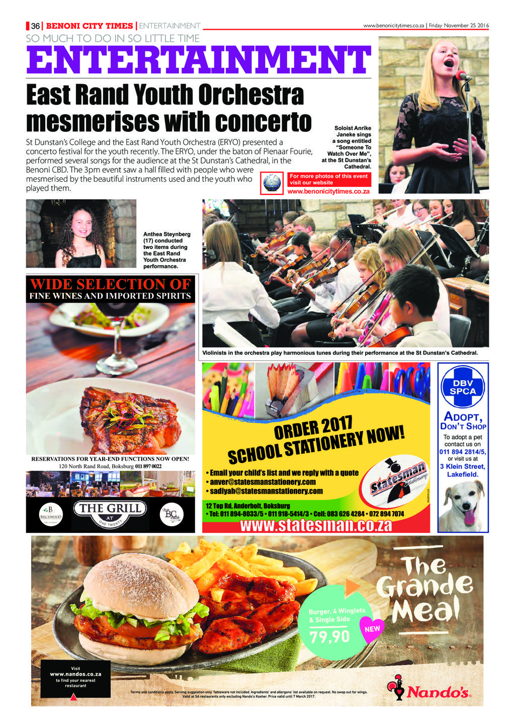 Benoni City Times 24 November 2016 page 40