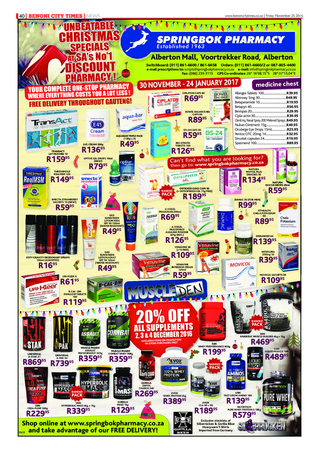 Benoni City Times 24 November 2016 page 44