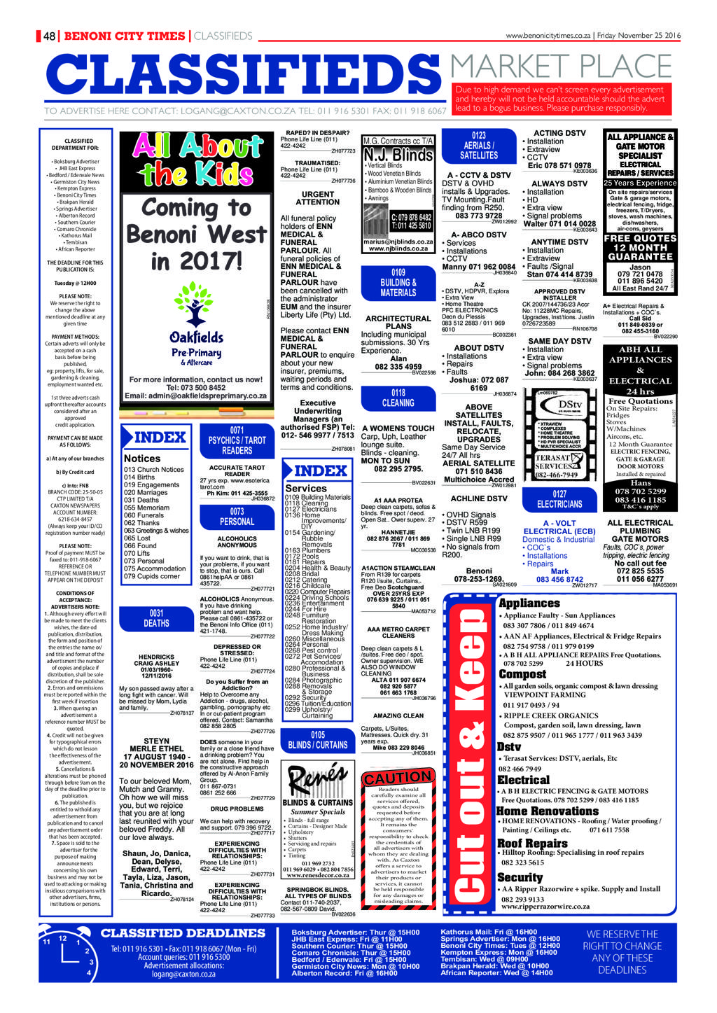 Benoni City Times 24 November 2016 page 52