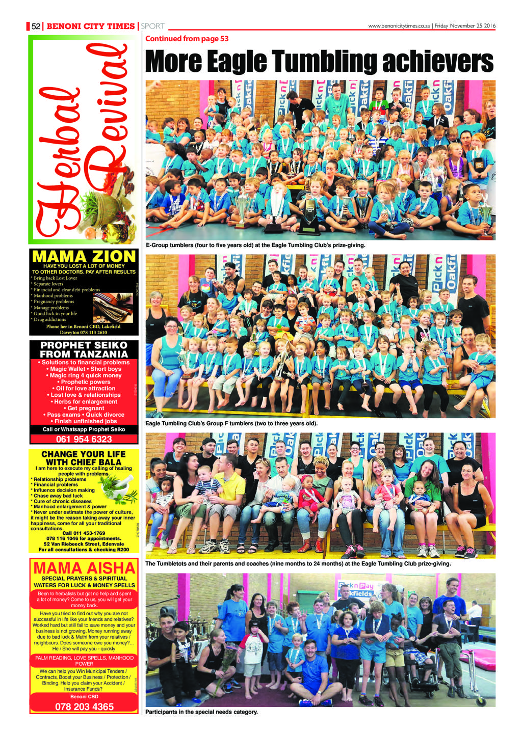 Benoni City Times 24 November 2016 page 56