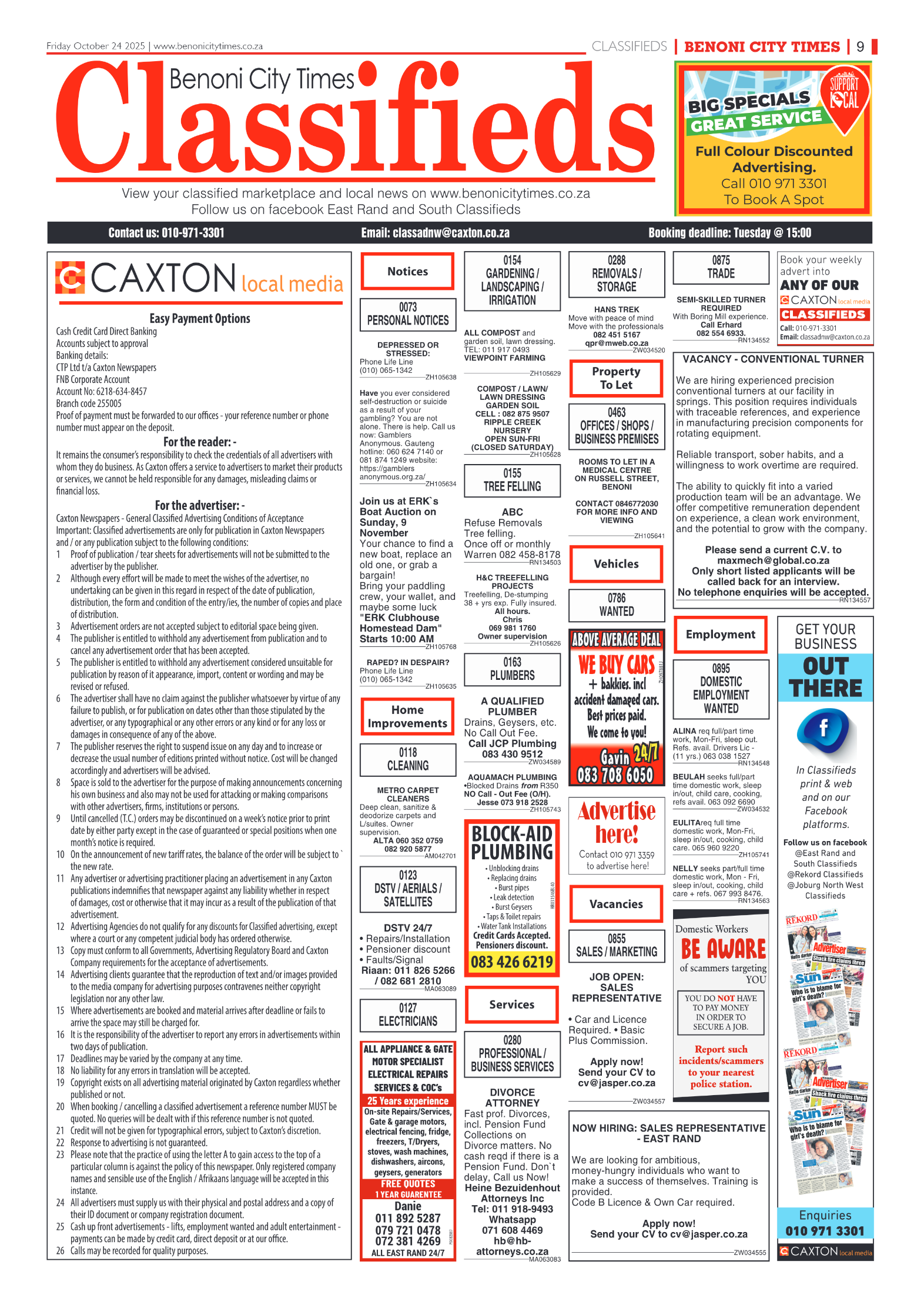 Benoni City Times 24 October 2025 page 11