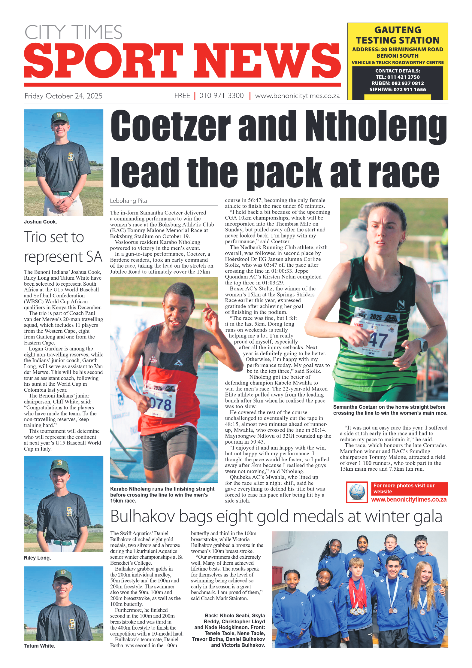 Benoni City Times 24 October 2025 page 14