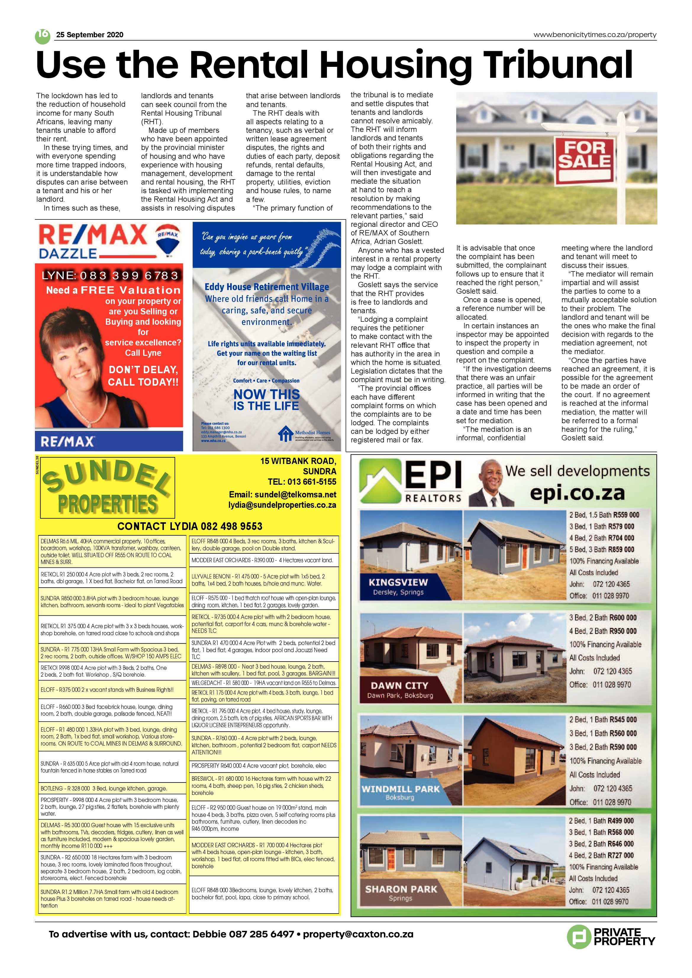 Benoni City Times 24 September 2020 page 16