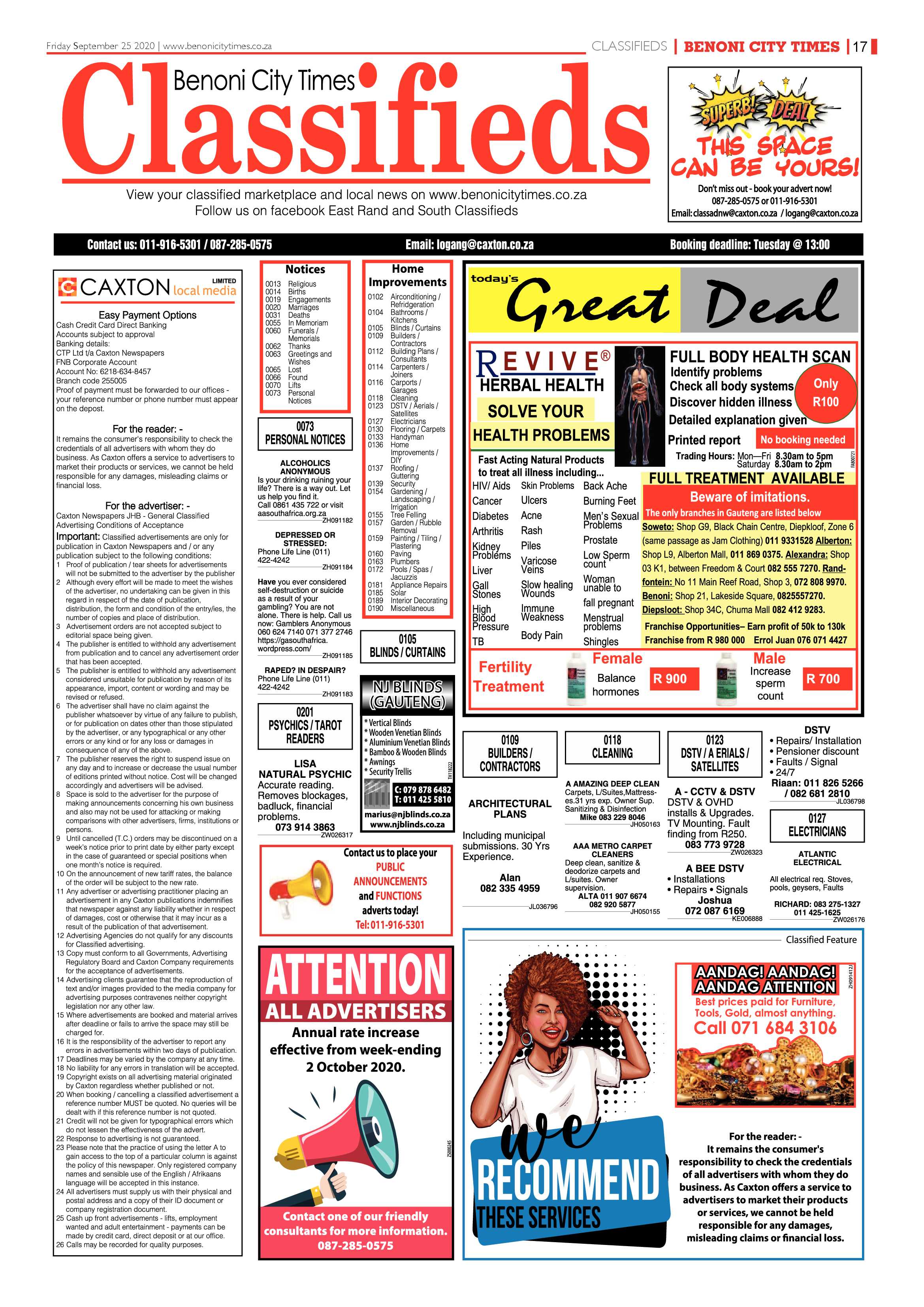 Benoni City Times 24 September 2020 page 17