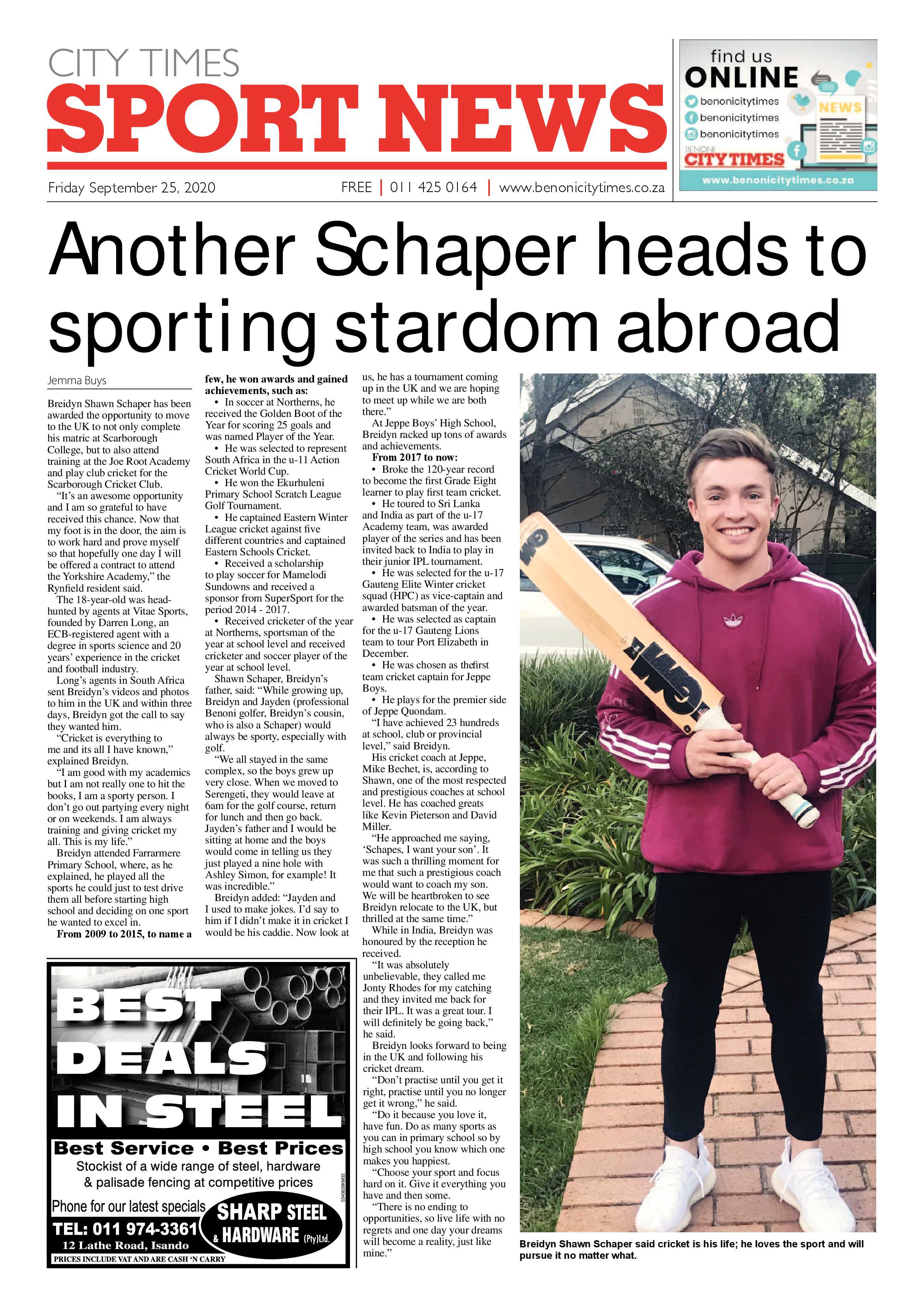 Benoni City Times 24 September 2020 page 20