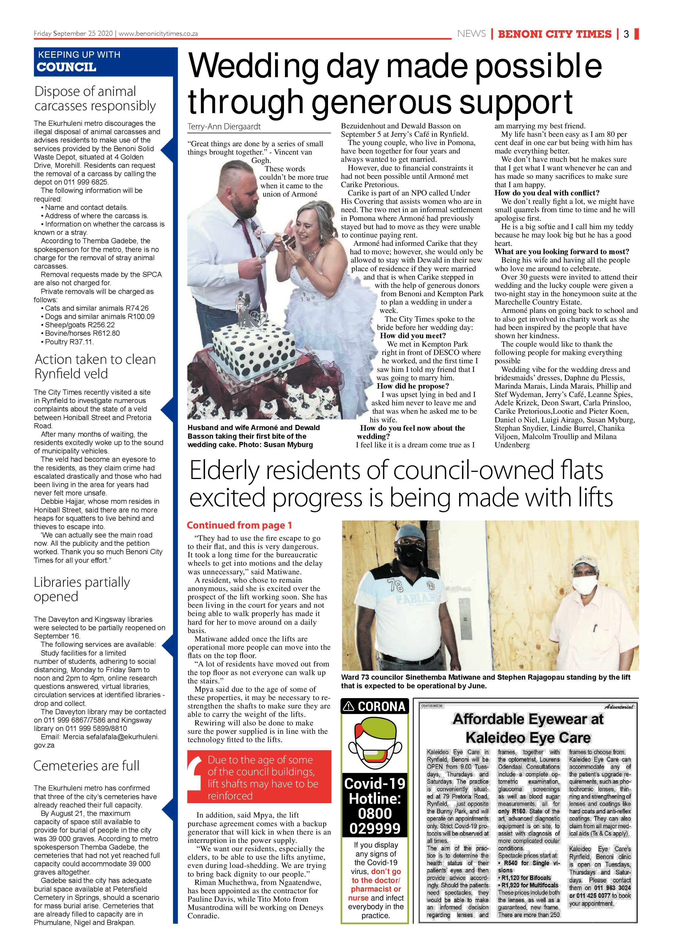 Benoni City Times 24 September 2020 page 3
