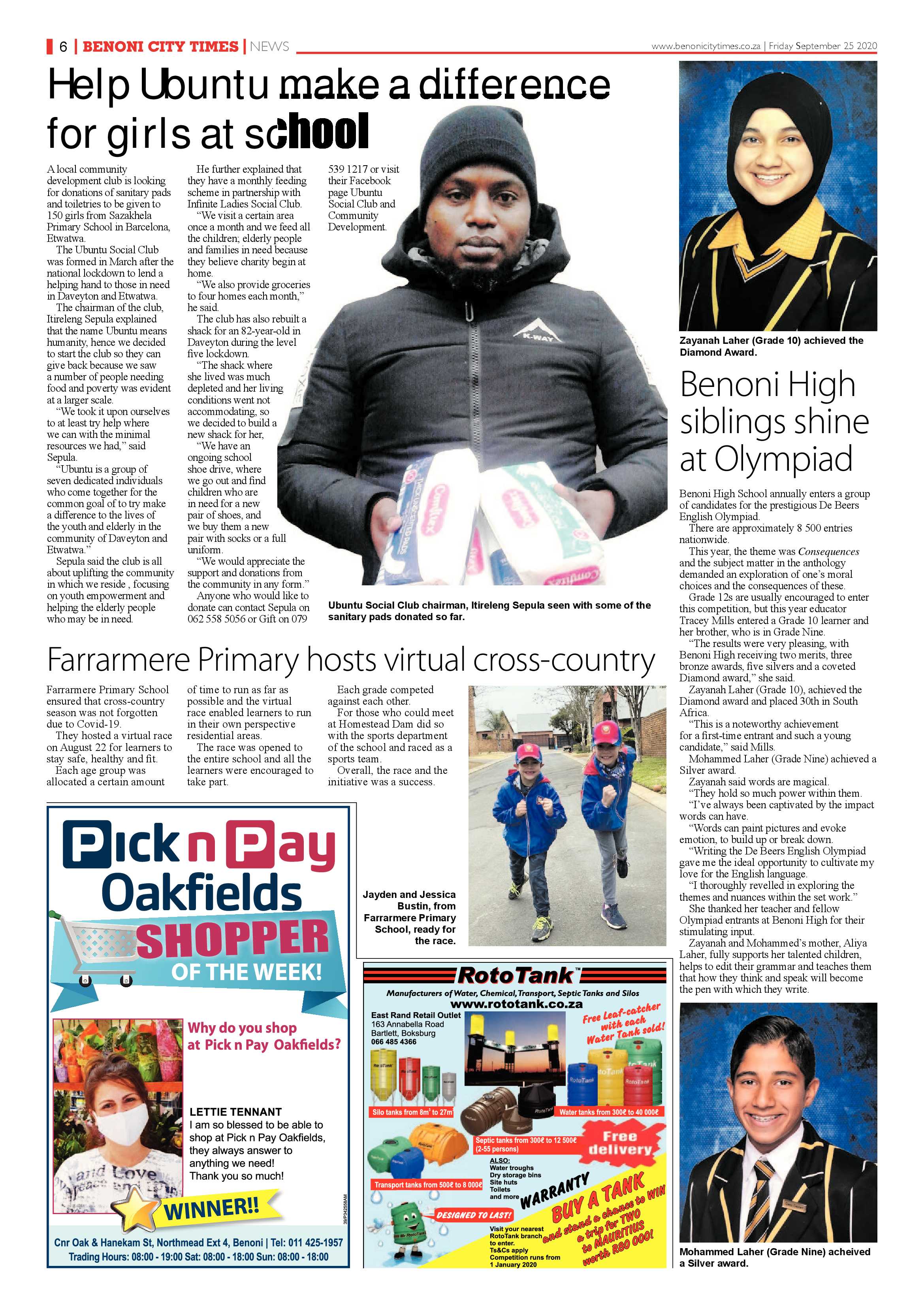 Benoni City Times 24 September 2020 page 6