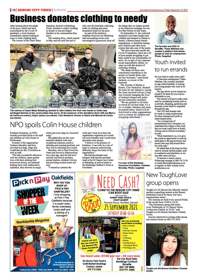 Benoni City Times 24 September 2021 page 17