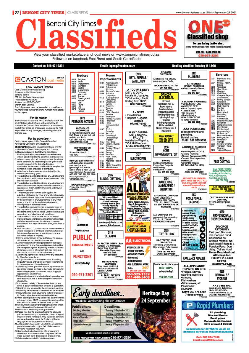 Benoni City Times 24 September 2021 page 21