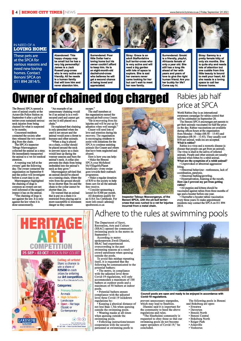 Benoni City Times 24 September 2021 page 4