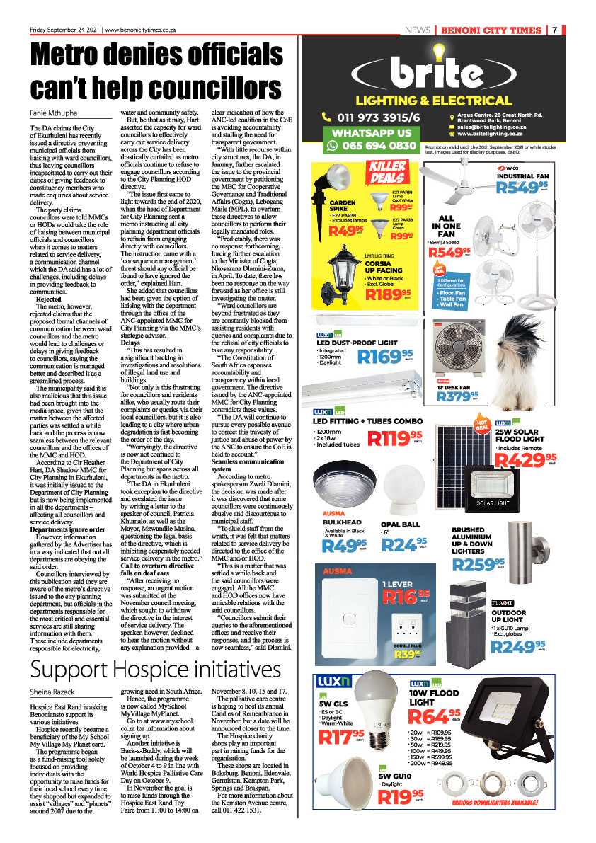 Benoni City Times 24 September 2021 page 7