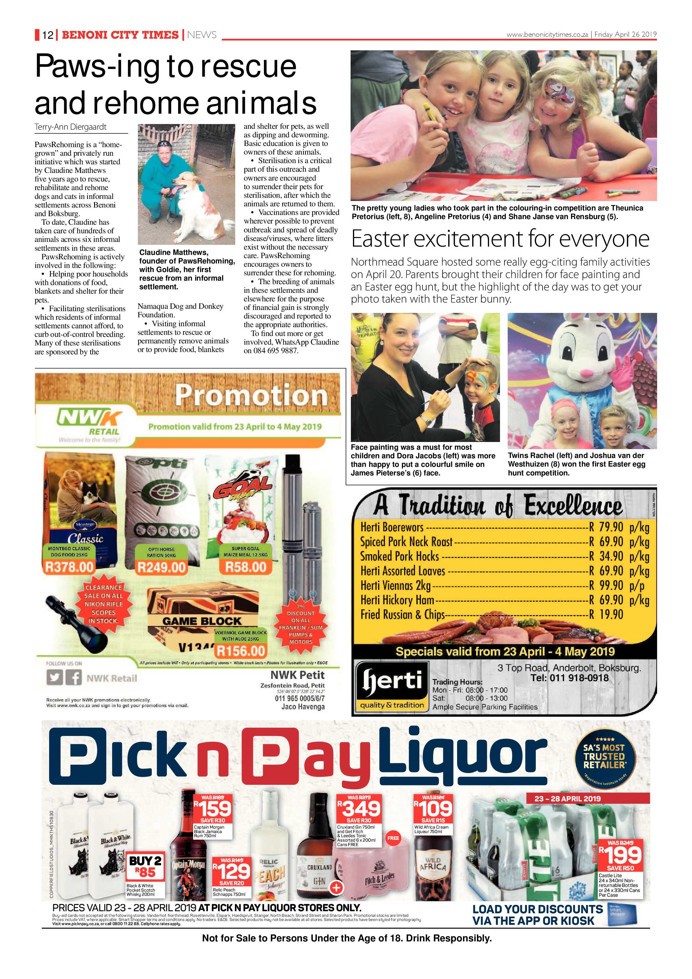 Benoni City Times 25 April 2019 page 12