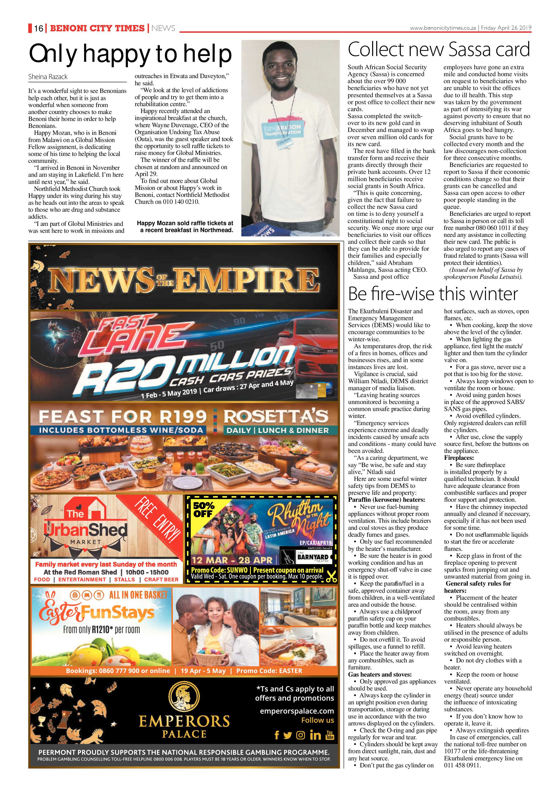 Benoni City Times 25 April 2019 page 16