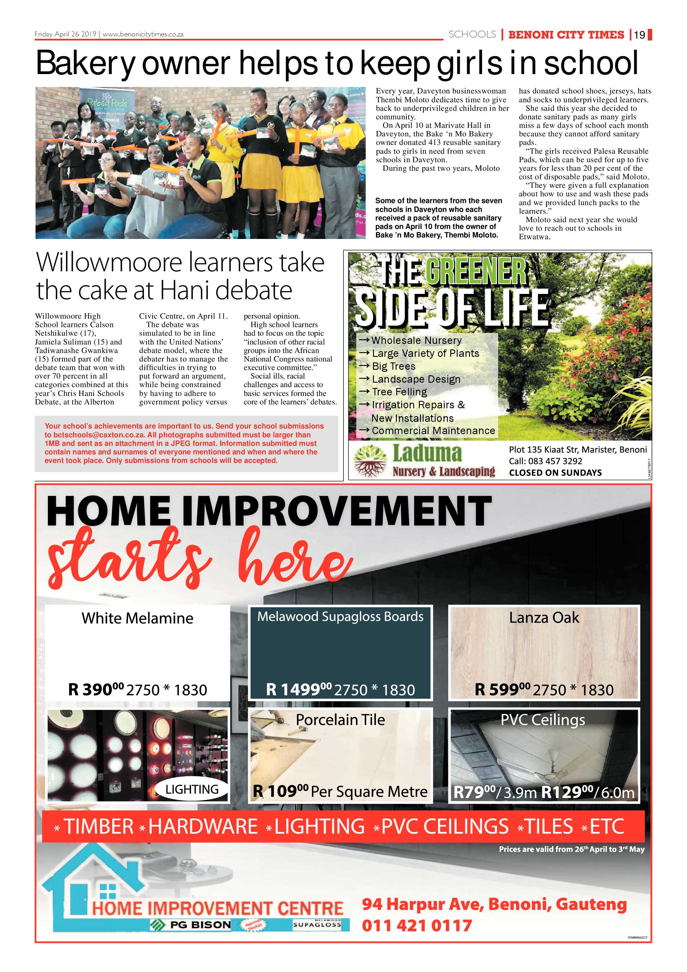 Benoni City Times 25 April 2019 page 19