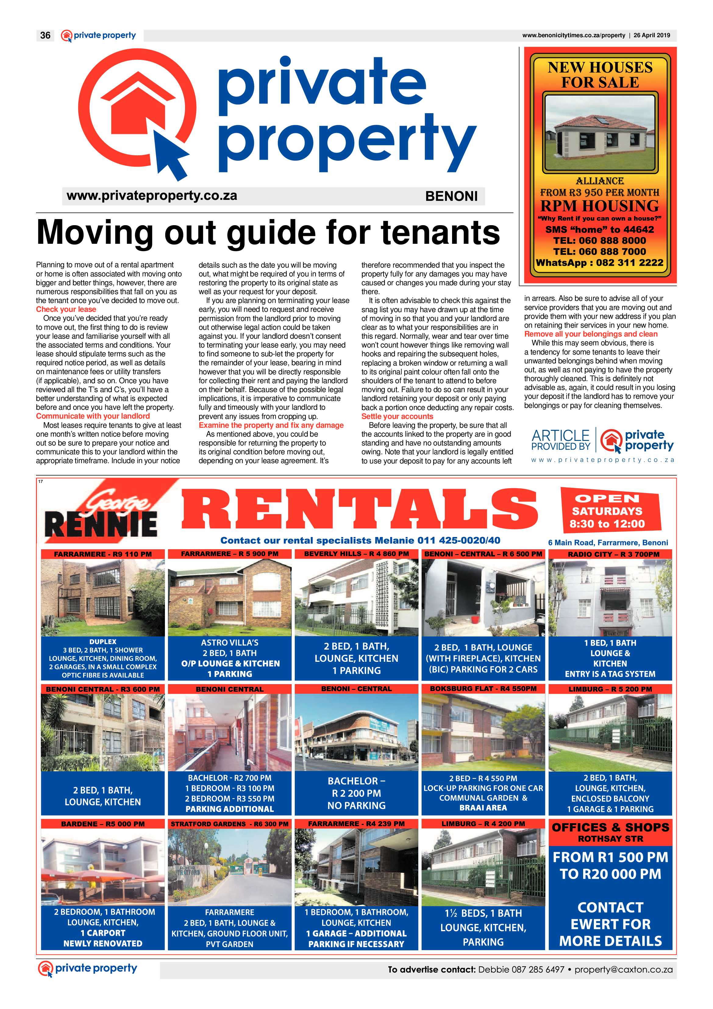 Benoni City Times 25 April 2019 page 36