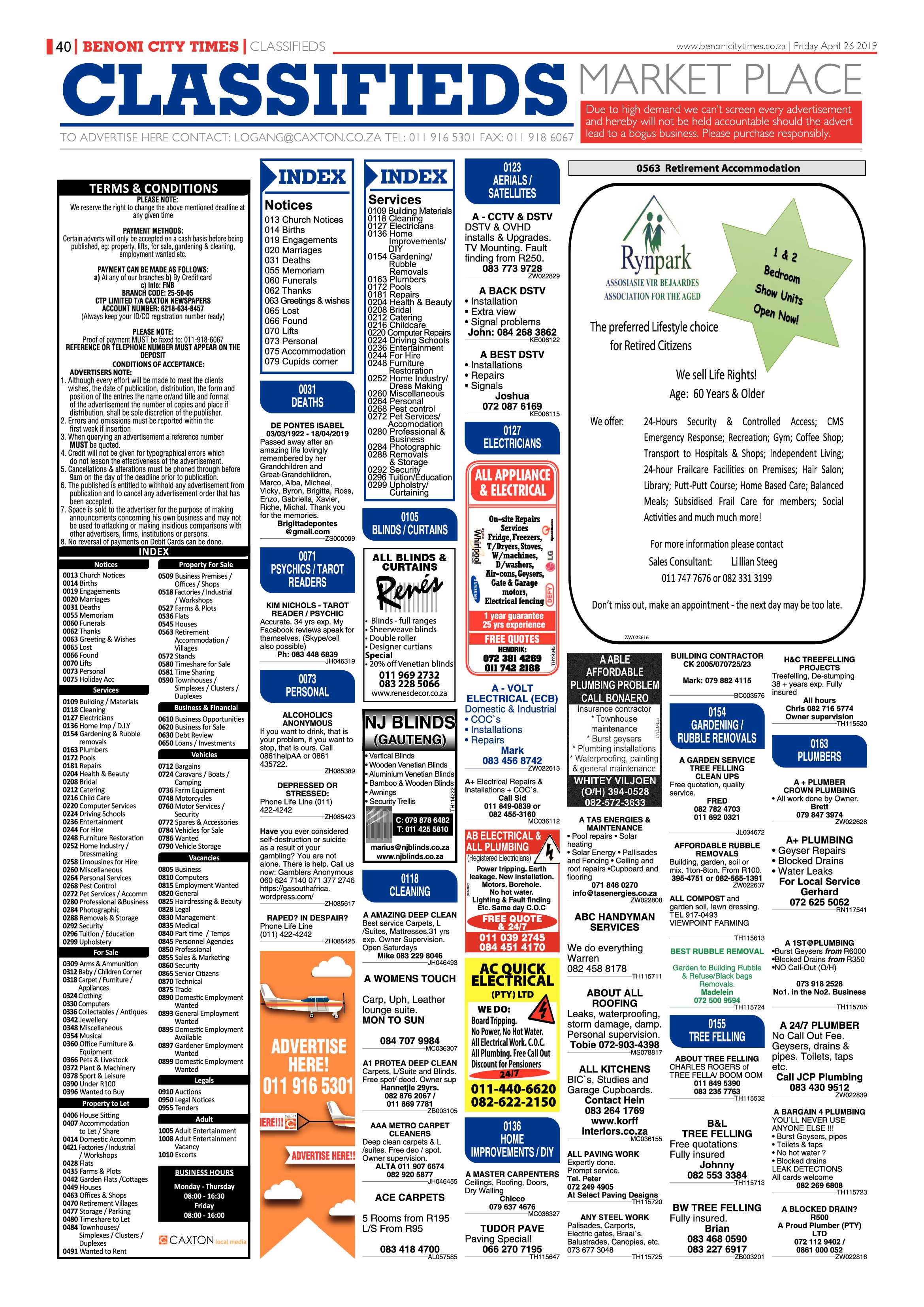 Benoni City Times 25 April 2019 page 40