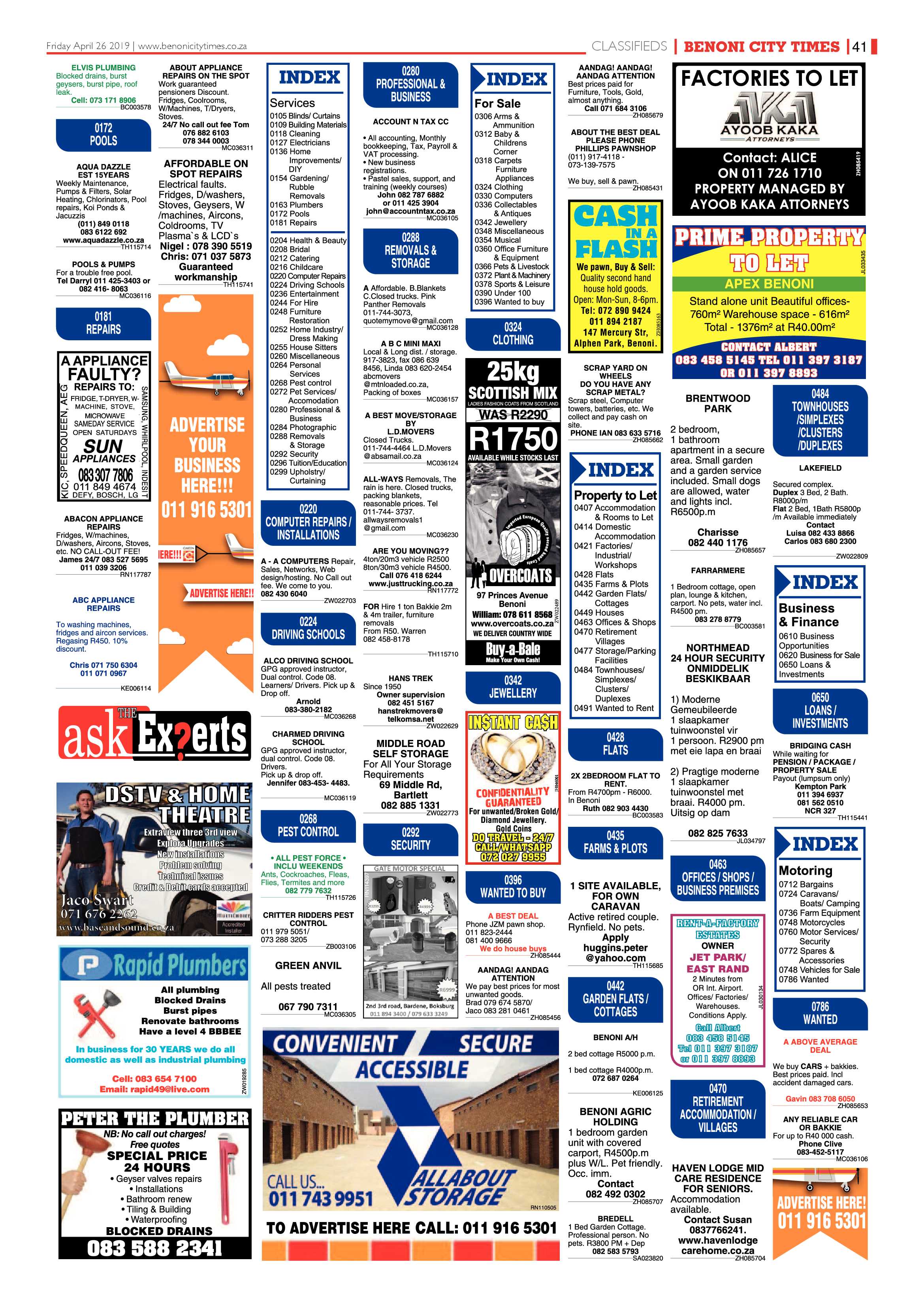 Benoni City Times 25 April 2019 page 41