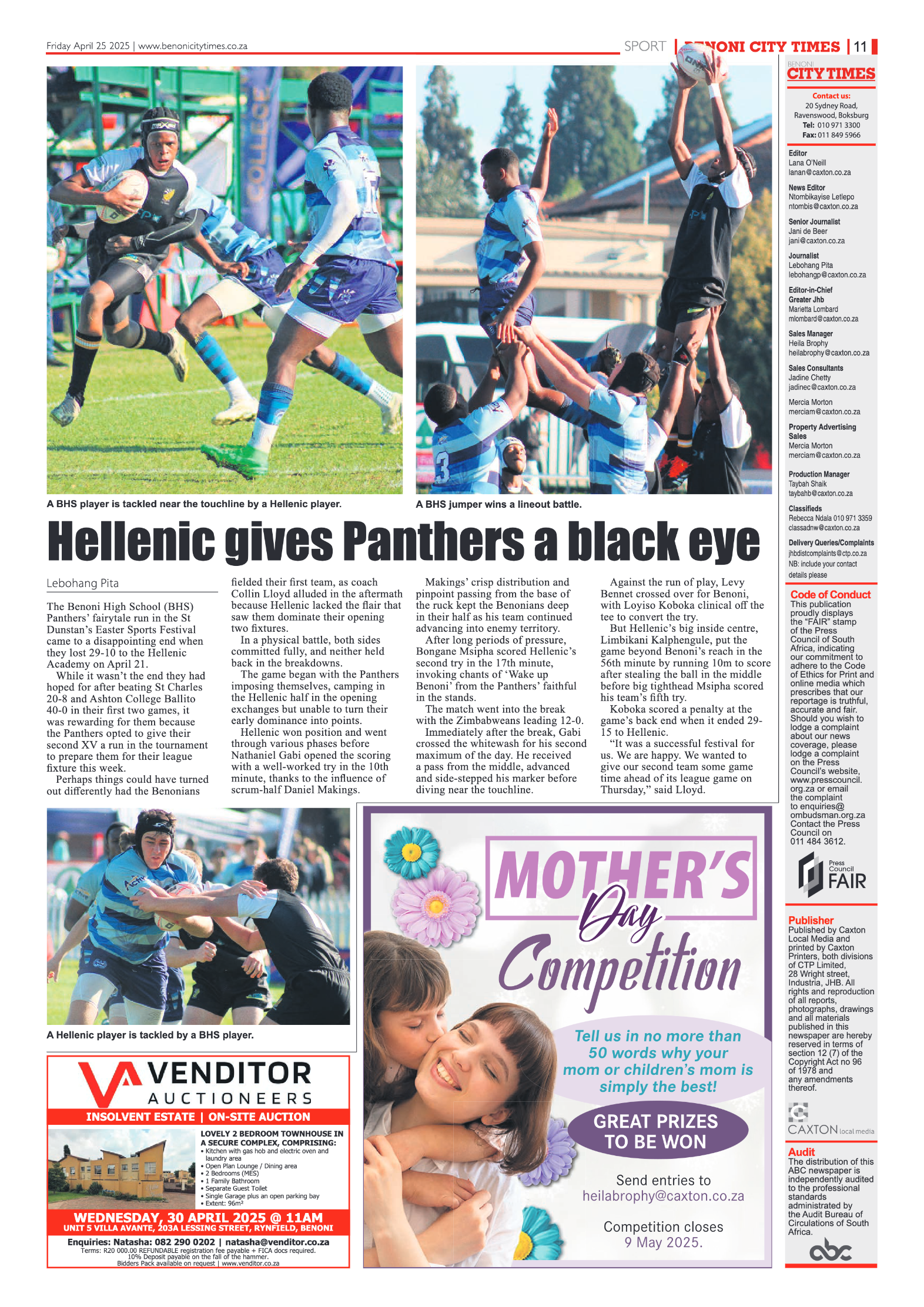 Benoni City Times 25 April 2025 page 11