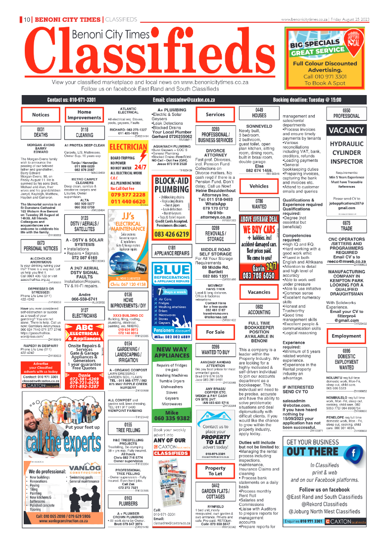 Benoni City Times 25 August 2023 page 10