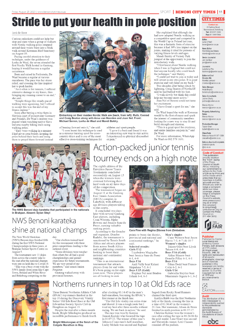 Benoni City Times 25 August 2023 page 11