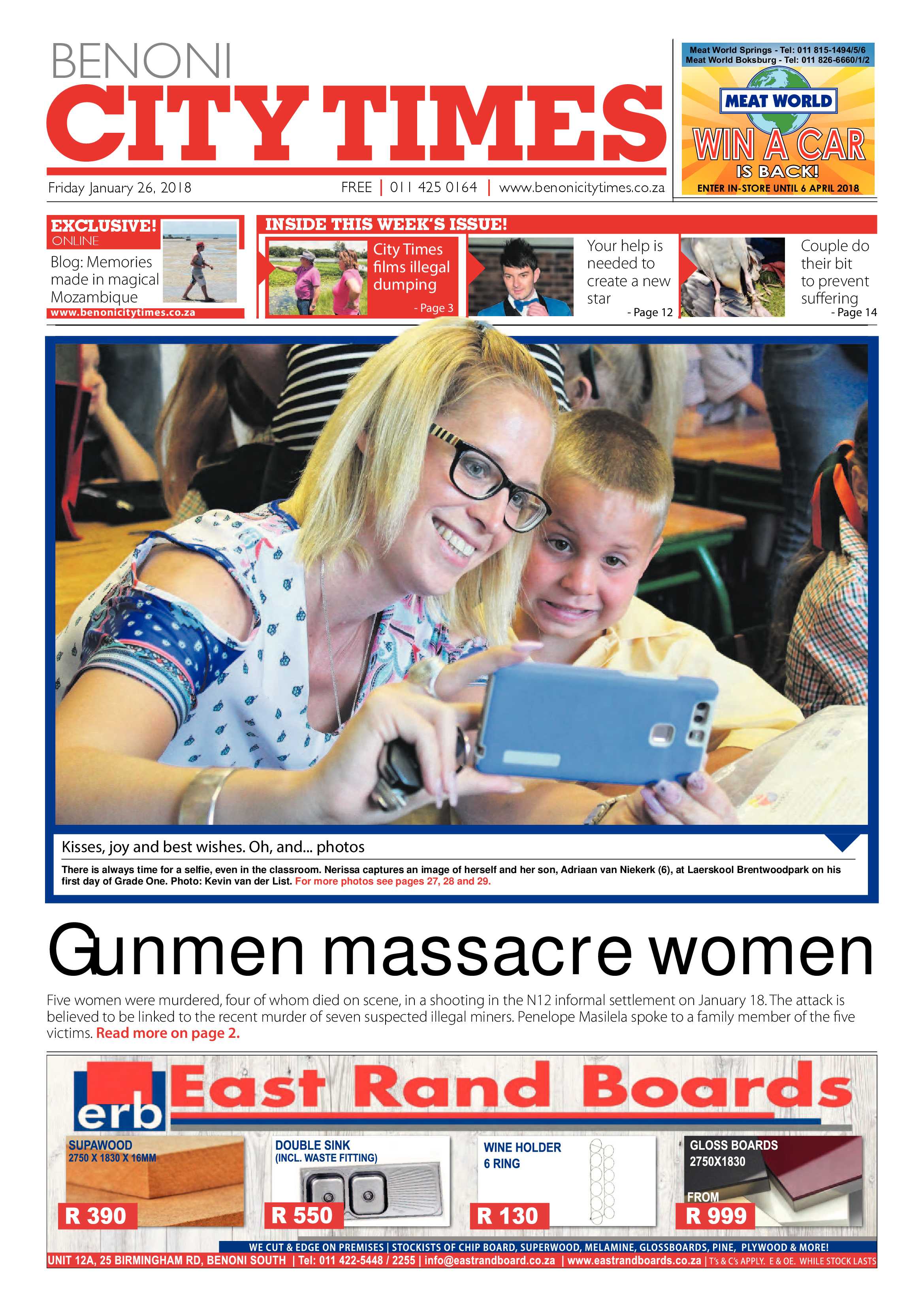 Benoni City Times 25 January 2018 page 1