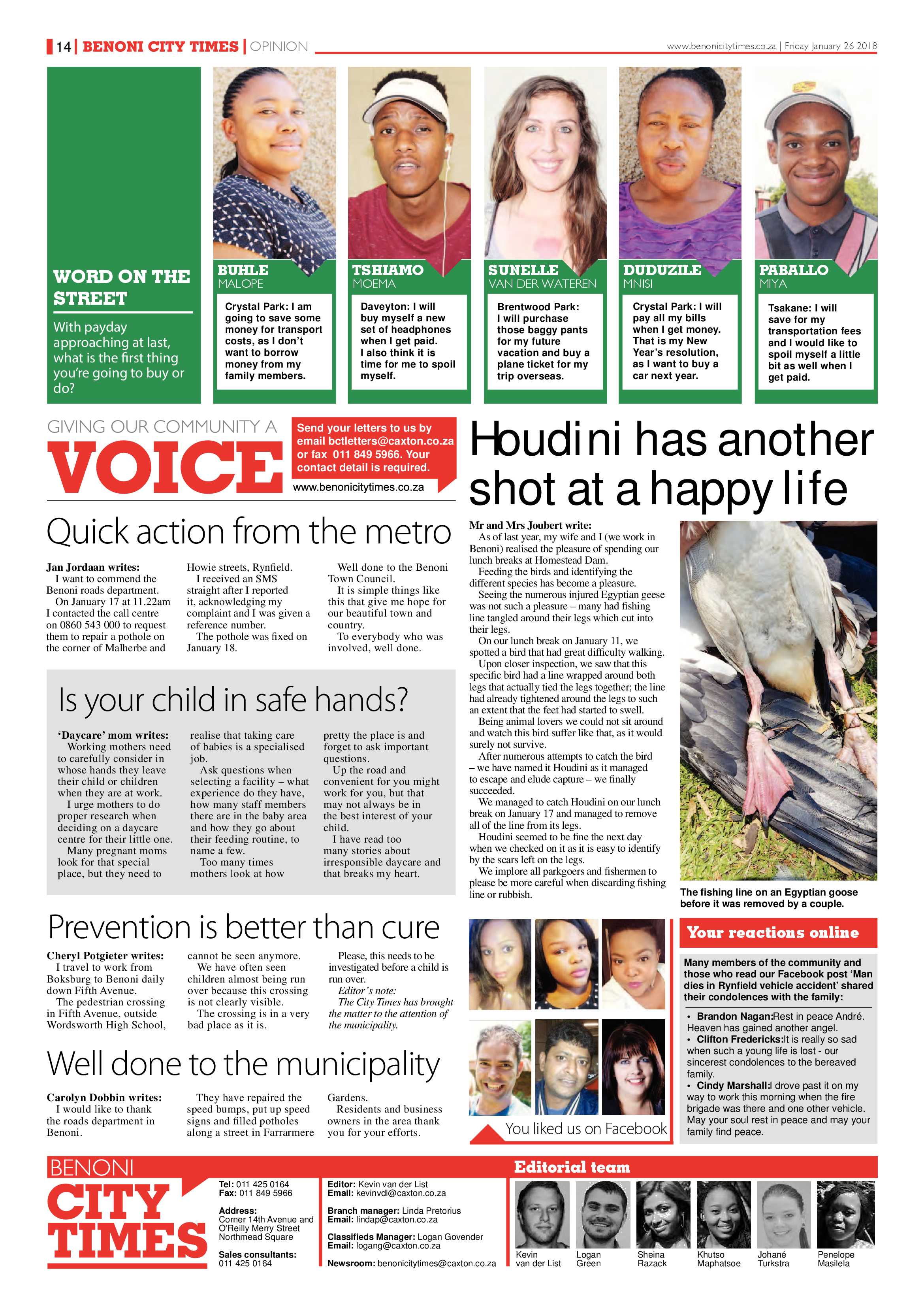 Benoni City Times 25 January 2018 page 14