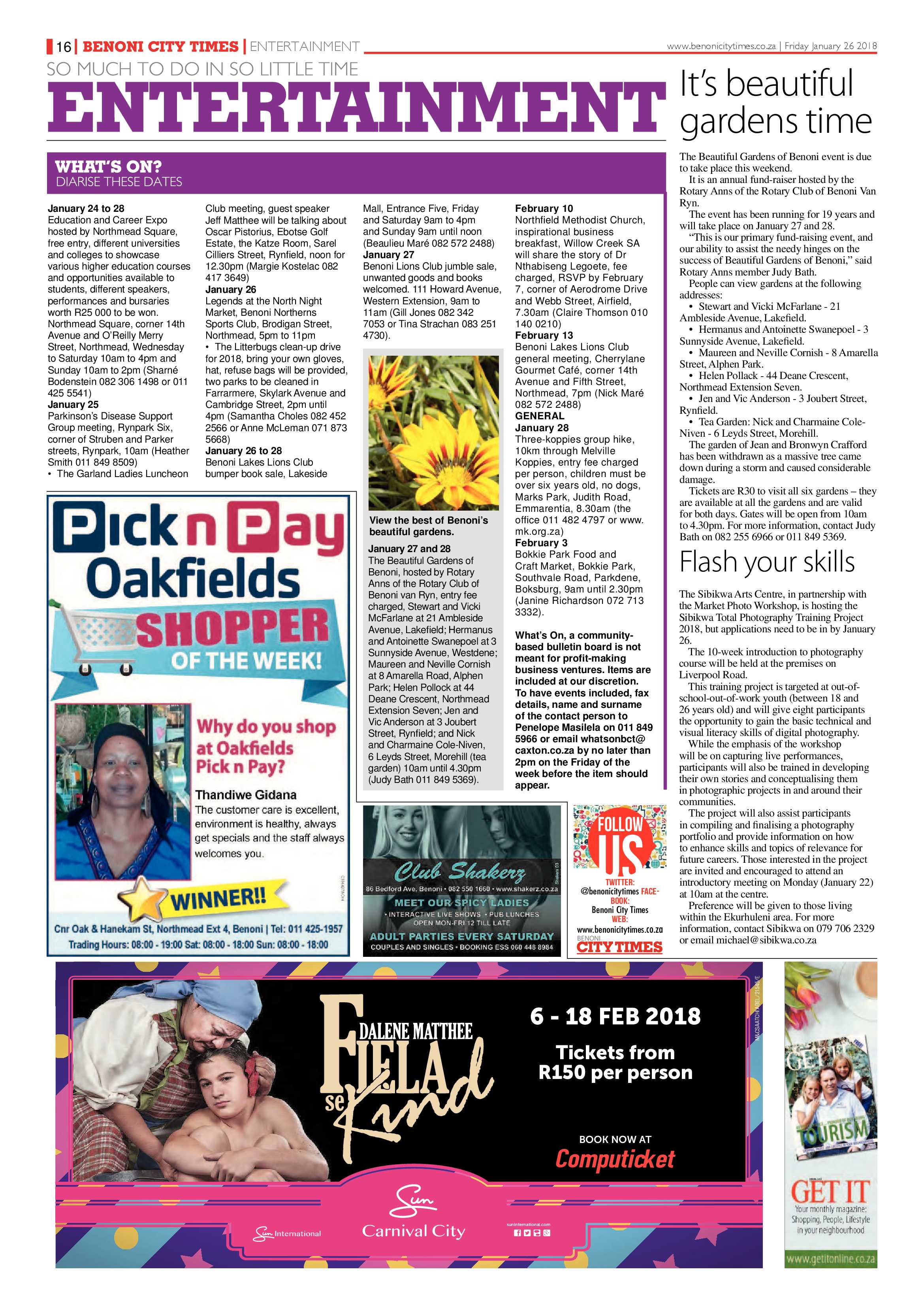 Benoni City Times 25 January 2018 page 16