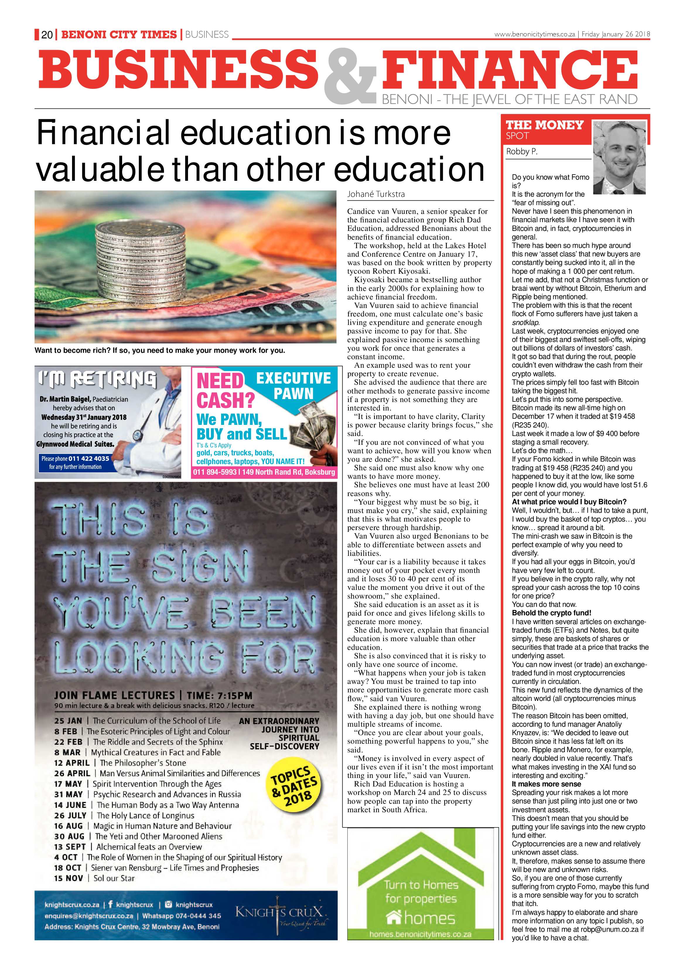 Benoni City Times 25 January 2018 page 20