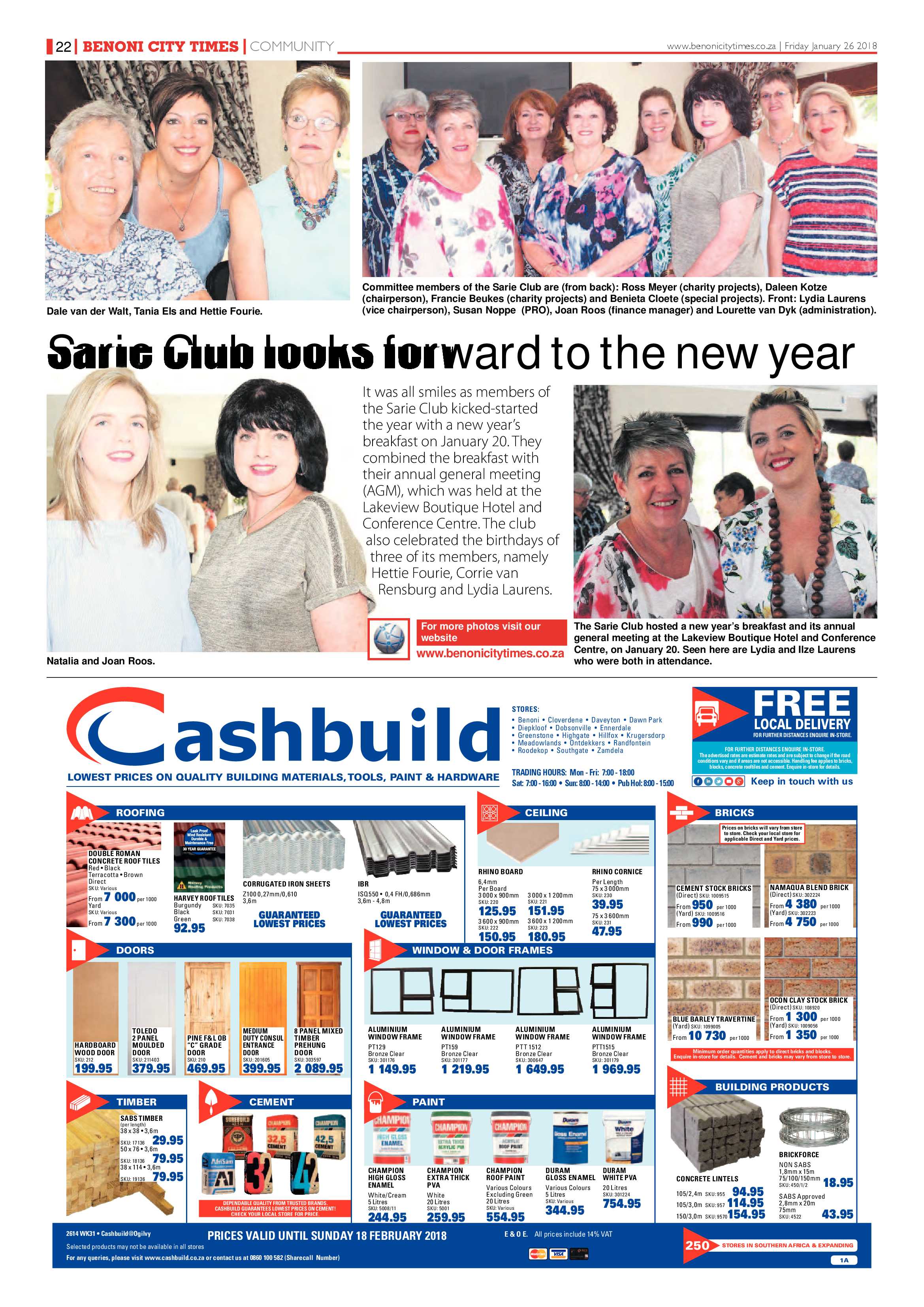 Benoni City Times 25 January 2018 page 22
