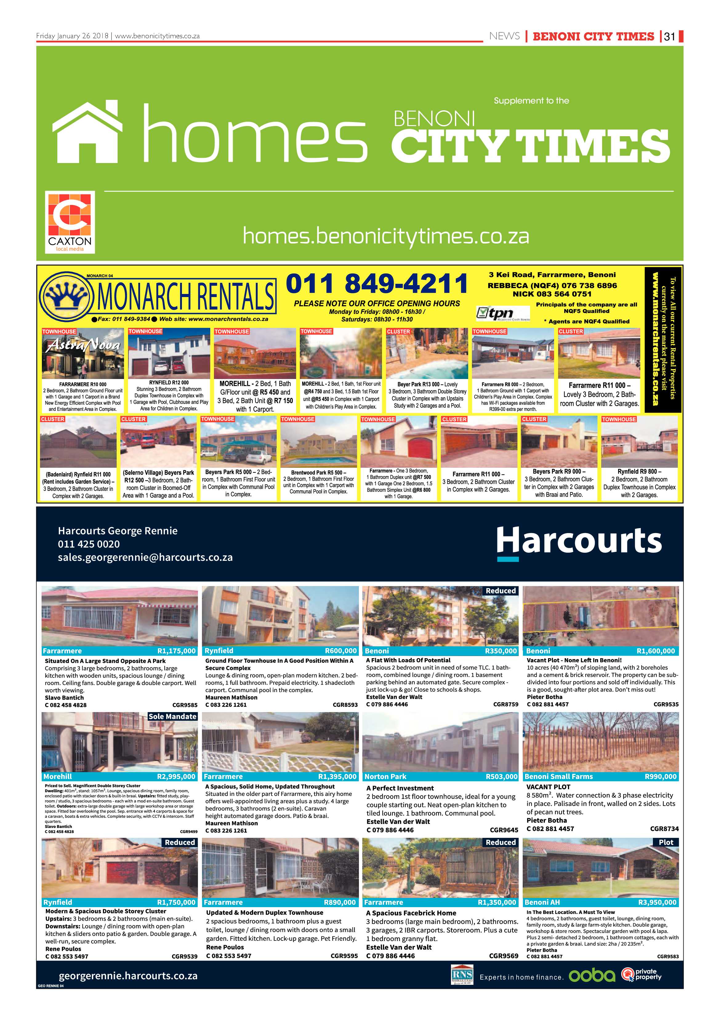 Benoni City Times 25 January 2018 page 31