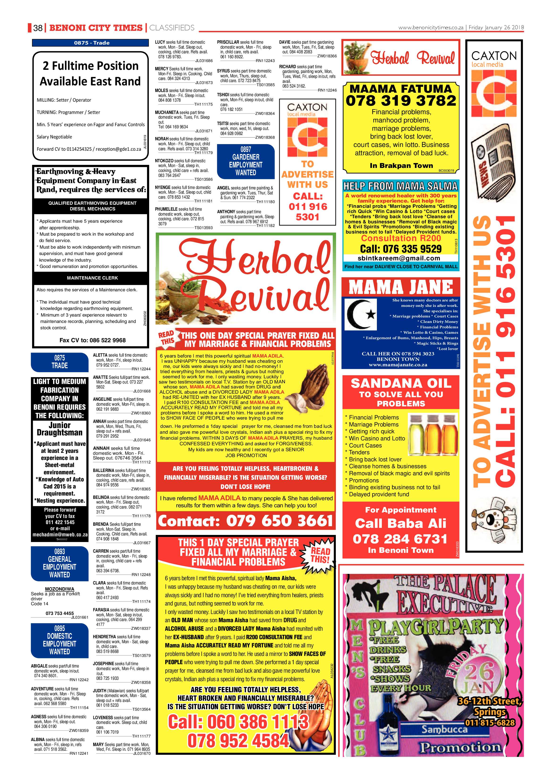 Benoni City Times 25 January 2018 page 38