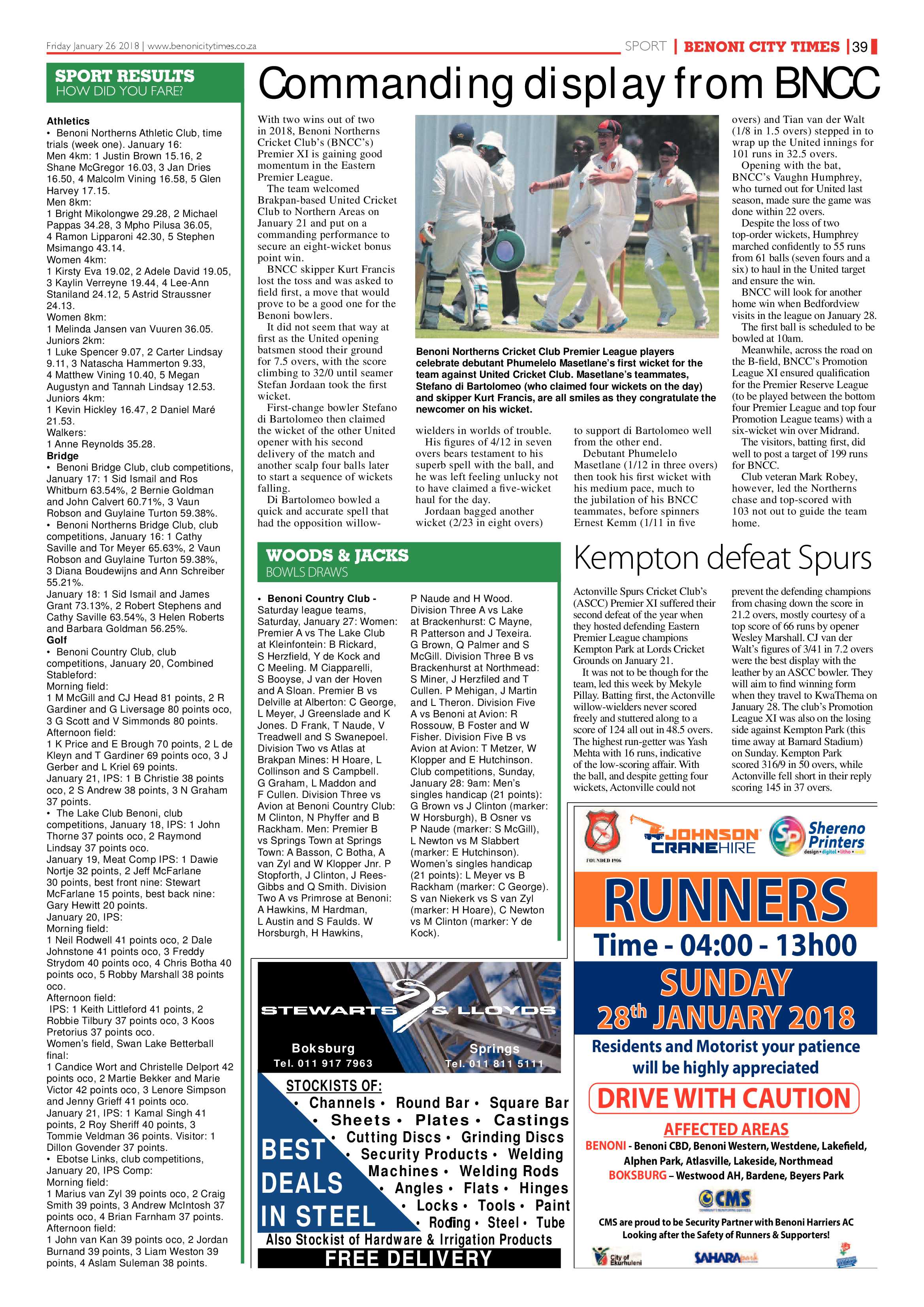 Benoni City Times 25 January 2018 page 39